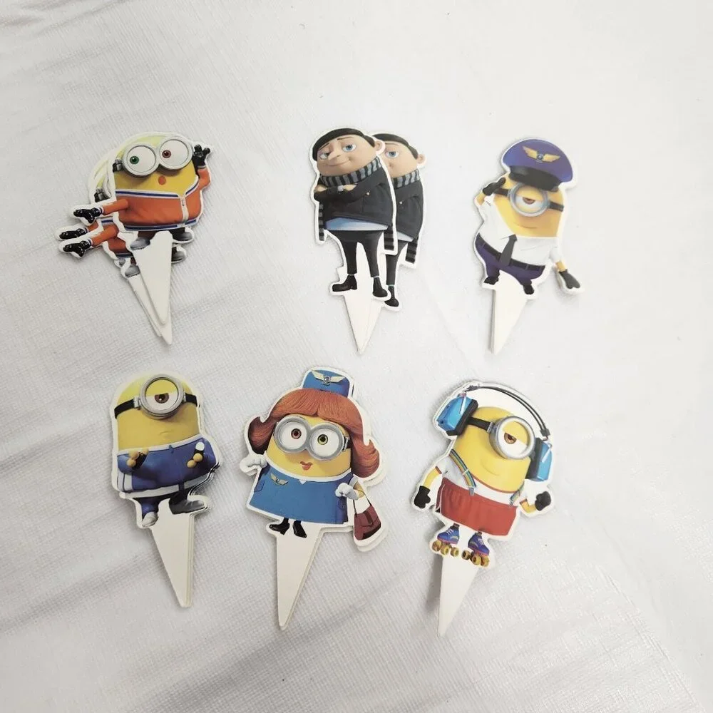 Minion Cupcake Toppers Gru Kevin Bob 24 Piece Birthday Party Them Table Decor
